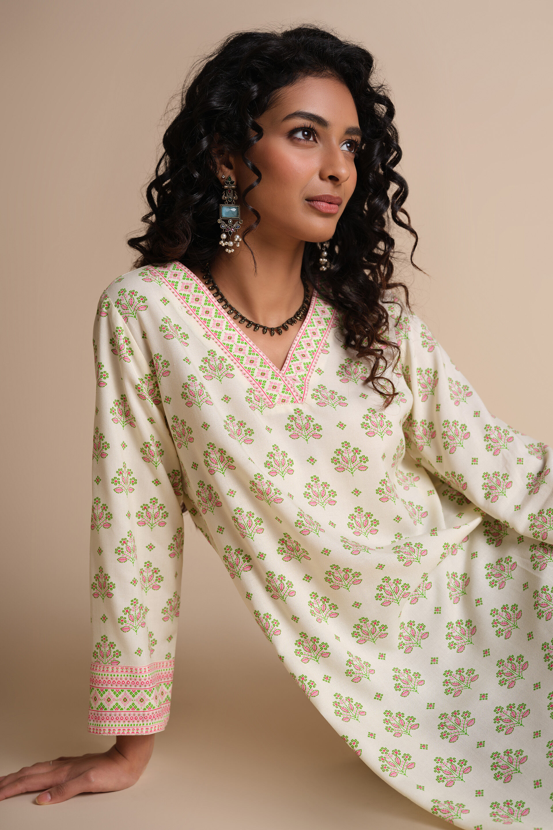 Afana Kurta, White, image 3
